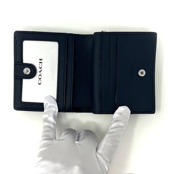 Coach Snap Wallet in Teal Leather C2862 - Picture 4 of 10